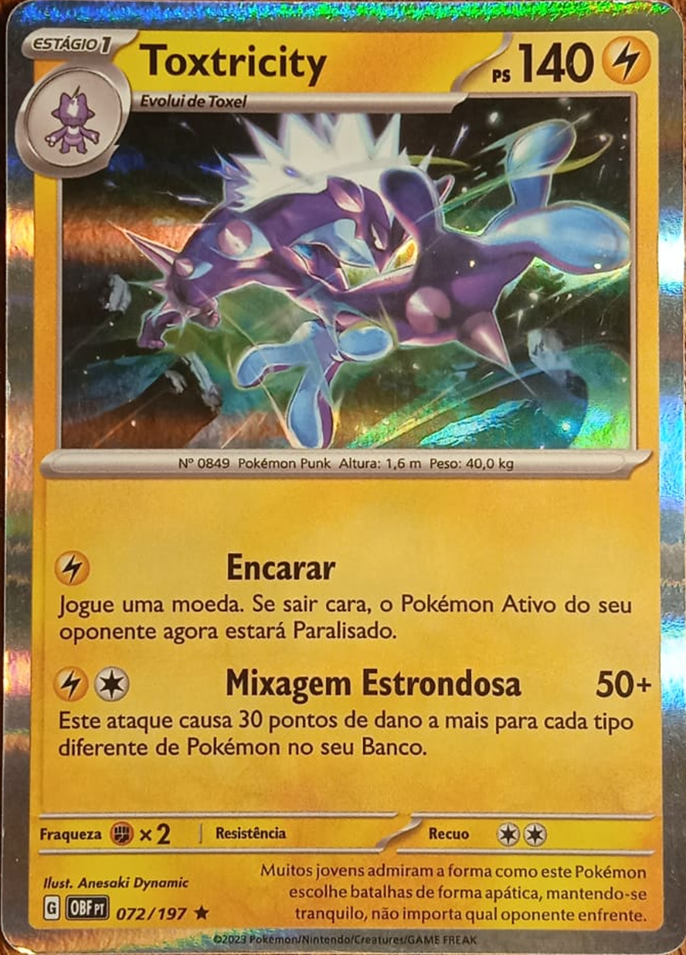 Kit TCG 30 Cartas - Toxtricity Especial